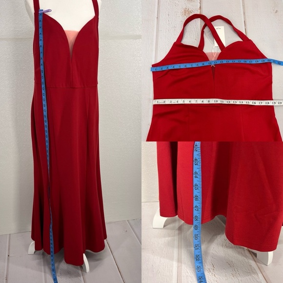 NWT Elegant Sleeveless Dresses Mesh V-Neck with Mesh Panel Maxi Cocktail Dress - Picture 15 of 17